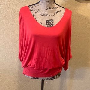 Lyss Loo red, long sleeve, dolman top, XL, like new | offer in description